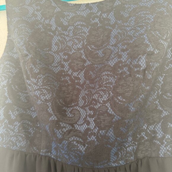 Forever 21 Navy and Black Floral Midi Dress size Large - Picture 4 of 12